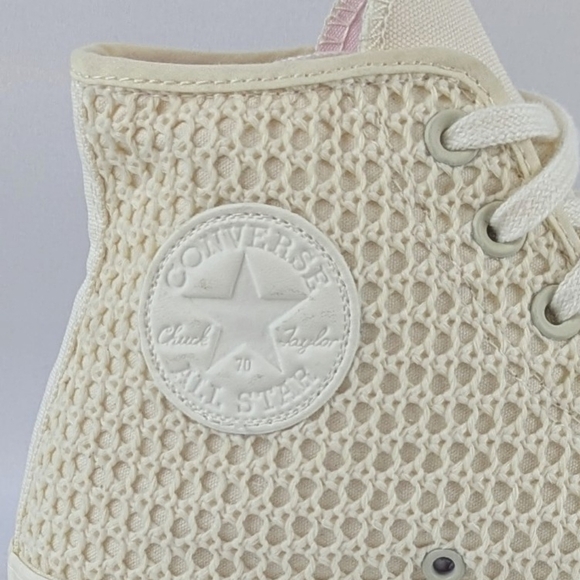 Converse Chuck 70 High Top Unisex Crochet Overlay Egret/Lilac Daze 10W 8M NWOB - Picture 13 of 16